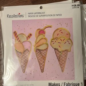 Paper layering kit with ice cream cones